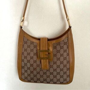 Gucci Brown Monogram Shoulder Bag